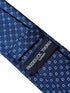 dark blue navy tie with square spotted design